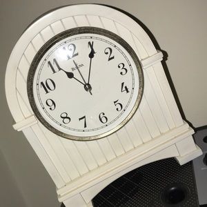 White Bulova Clock